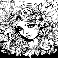 Fairy coloring page