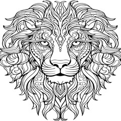 mandala Lion coloring page