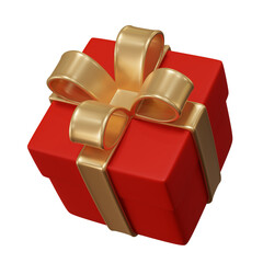 red gift box with ribbon