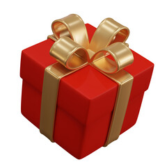 red gift box with ribbon