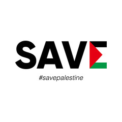 Save Palestine logo template
