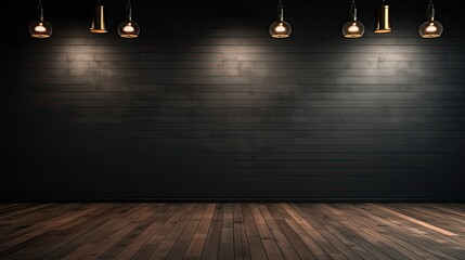 Empty wooden table and blurred restaurant in background for product placement