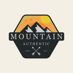 mount everest authentic vintage logo vector design