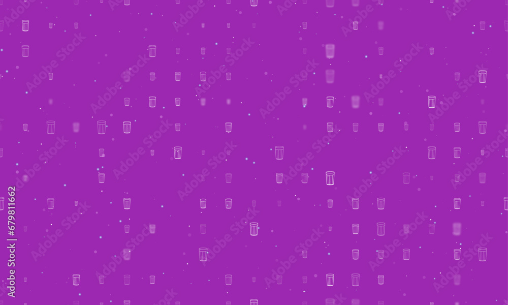Poster seamless background pattern of evenly spaced white glass symbols of different sizes and opacity. vec
