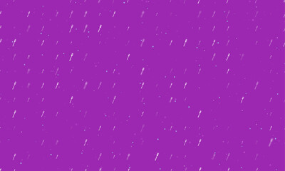 Seamless background pattern of evenly spaced white forks of different sizes and opacity. Vector illustration on purple background with stars