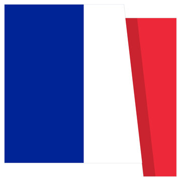 Flag of France icon illustration