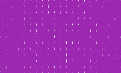 Seamless background pattern of evenly spaced white champagne symbols of different sizes and opacity. Vector illustration on purple background with stars