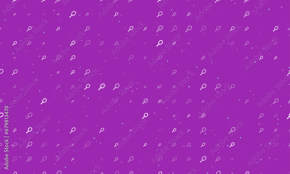 Poster seamless background pattern of evenly spaced white tennis symbols of different sizes and opacity. ve