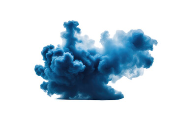 a high quality stock photograph of A blue smoke explosion border isolated on a white background