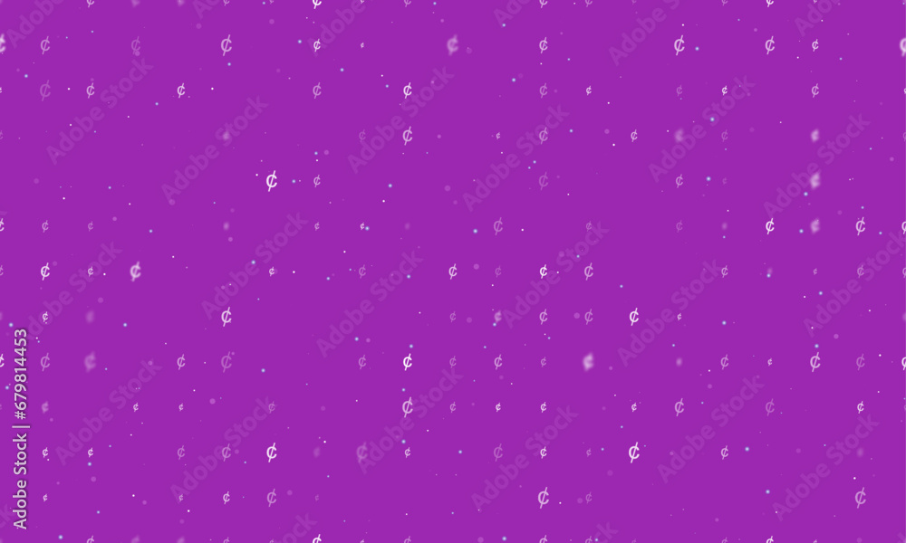 Aufkleber seamless background pattern of evenly spaced white cent symbols of different sizes and opacity. vect