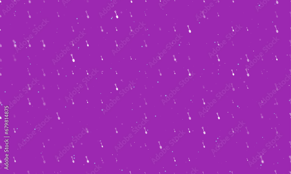 Aufkleber seamless background pattern of evenly spaced white shovel symbols of different sizes and opacity. ve