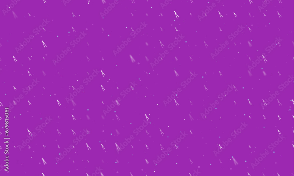 Poster seamless background pattern of evenly spaced white compass dividers of different sizes and opacity. 