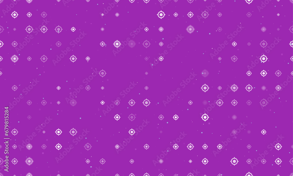 Poster seamless background pattern of evenly spaced white crosshair symbols of different sizes and opacity.