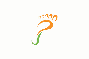 Fototapeta premium Foot logo design health illustration woman pedicure salon and clinic premium vector