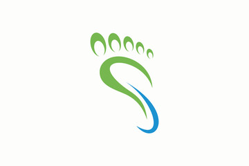 Obraz premium Foot logo design health illustration woman pedicure salon and clinic premium vector