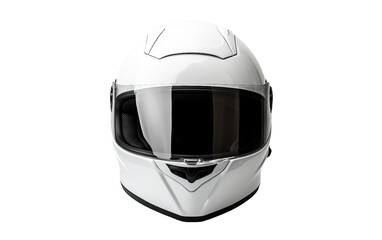 white bike helmet on transparent background.