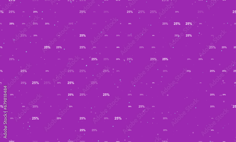 Aufkleber seamless background pattern of evenly spaced white 25 percent symbols of different sizes and opacity