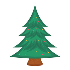 Colored christmas tree sketch icon Vector illustration