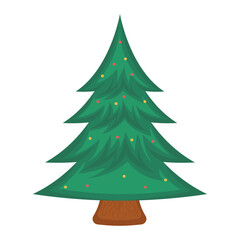 Fototapeta premium Colored christmas tree sketch icon Vector illustration
