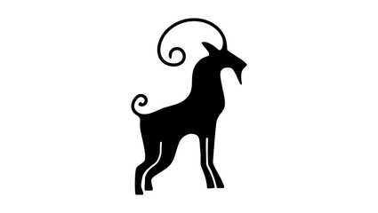 Ibex Logo, black elegant silhouette