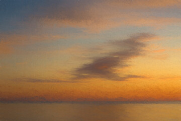 Sunset Over The Ocean - 9954 - S