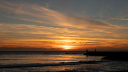 Naklejka na ściany i meble Sunset Over Ocean - 2951