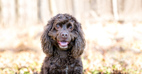 A Cocker Spaniel x Poodle mixed breed dog