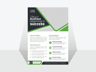Modern Corporate Business A4 Flyer Template Design