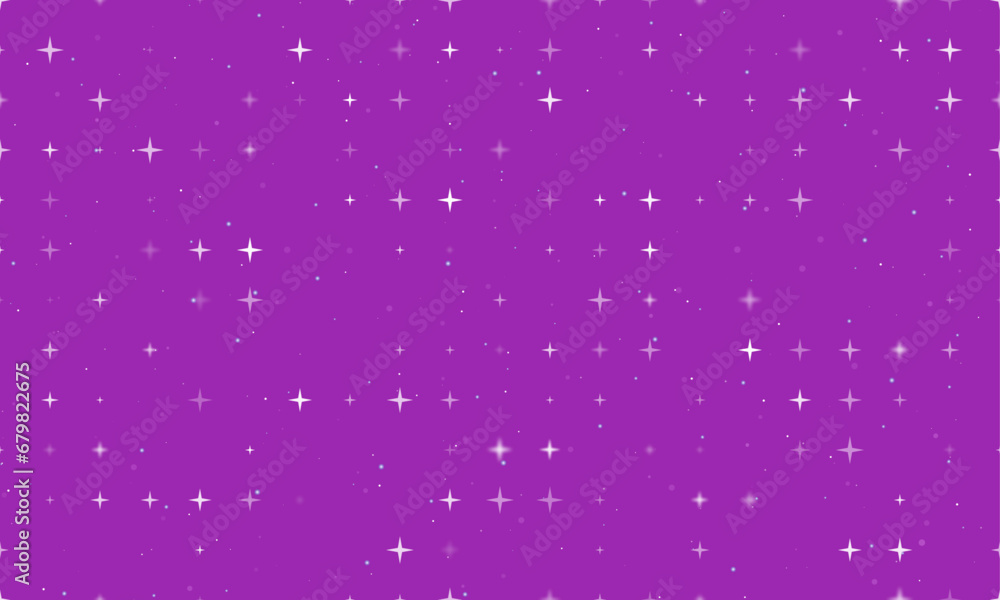 Aufkleber seamless background pattern of evenly spaced white star symbols of different sizes and opacity. vect