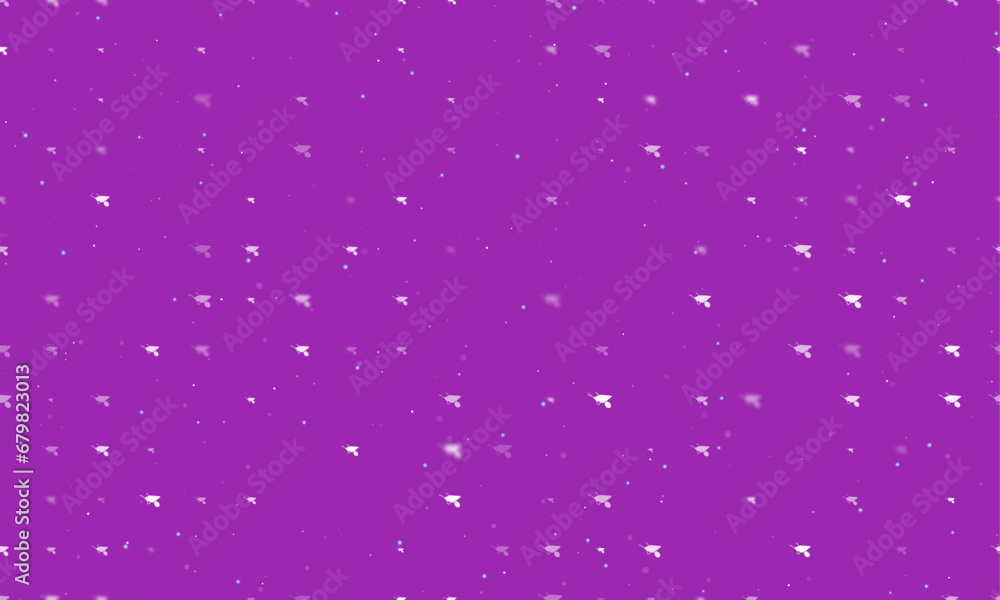 Poster seamless background pattern of evenly spaced white garden carts of different sizes and opacity. vect