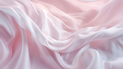 Obraz premium Pink satin fabric created with generative ai technology
