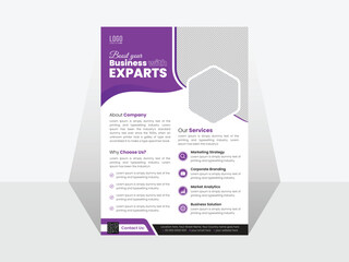 Creative Modern Corporate Business A4 Flyer Template Design