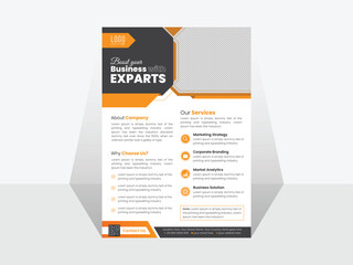 Creative Modern Corporate Business A4 Flyer Template Design