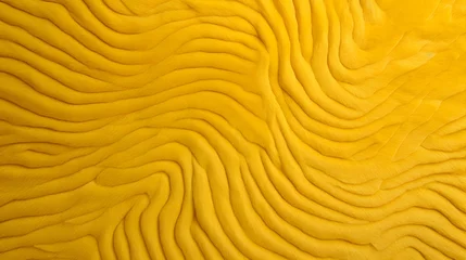 Fototapeten Close up of a fluffy Carpet Texture in yellow Colors. Soft Fleece Fabric © drdigitaldesign