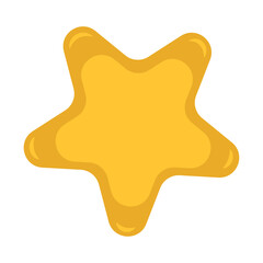 Colored cute star shape icon Vector illustration