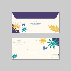 colorful flower shape business envelop