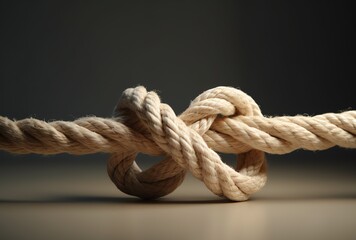 a rope with a knot - obrazy, fototapety, plakaty