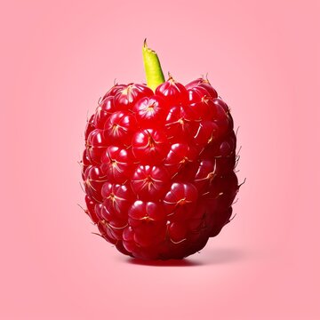 a close up of a raspberry