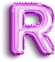 Purple Foil Balloon Letter R