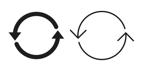 Arrow or cycle illustration Directional symbols