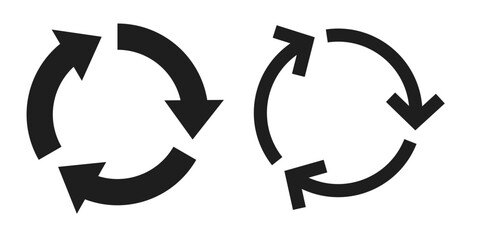 Arrow or cycle illustration Directional symbols