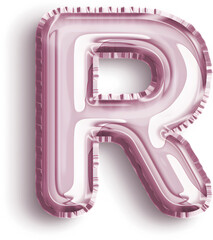 Rose Gold Foil Balloon Letter R