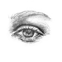 eye of the person pencil sketch 