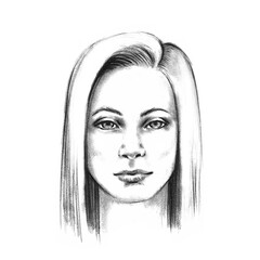 portrait of a woman pencil drawing 