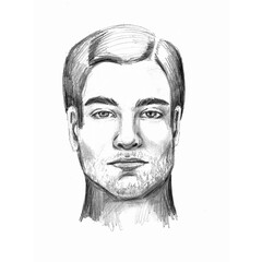 portrait of a man pencil drawing 