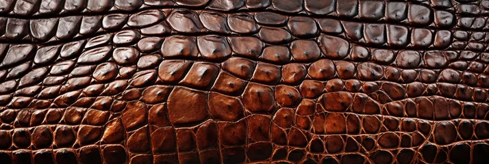 Fototapeten Crocodile skin scales texture, colorful. Great as banner or wallpaper. Generative AI, AI © Merilno
