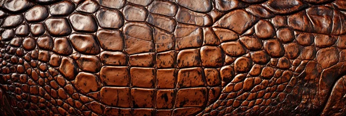 Fototapeten Crocodile skin scales texture, colorful. Great as banner or wallpaper. Generative AI, AI © Merilno