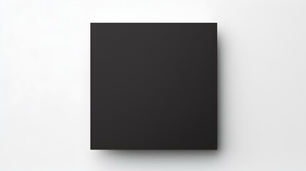 Black square Paper Note on a white Background. Brainstorming Template with Copy Space