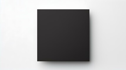 Obraz premium Black square Paper Note on a white Background. Brainstorming Template with Copy Space