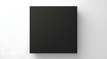 Black square Paper Note on a white Background. Brainstorming Template with Copy Space